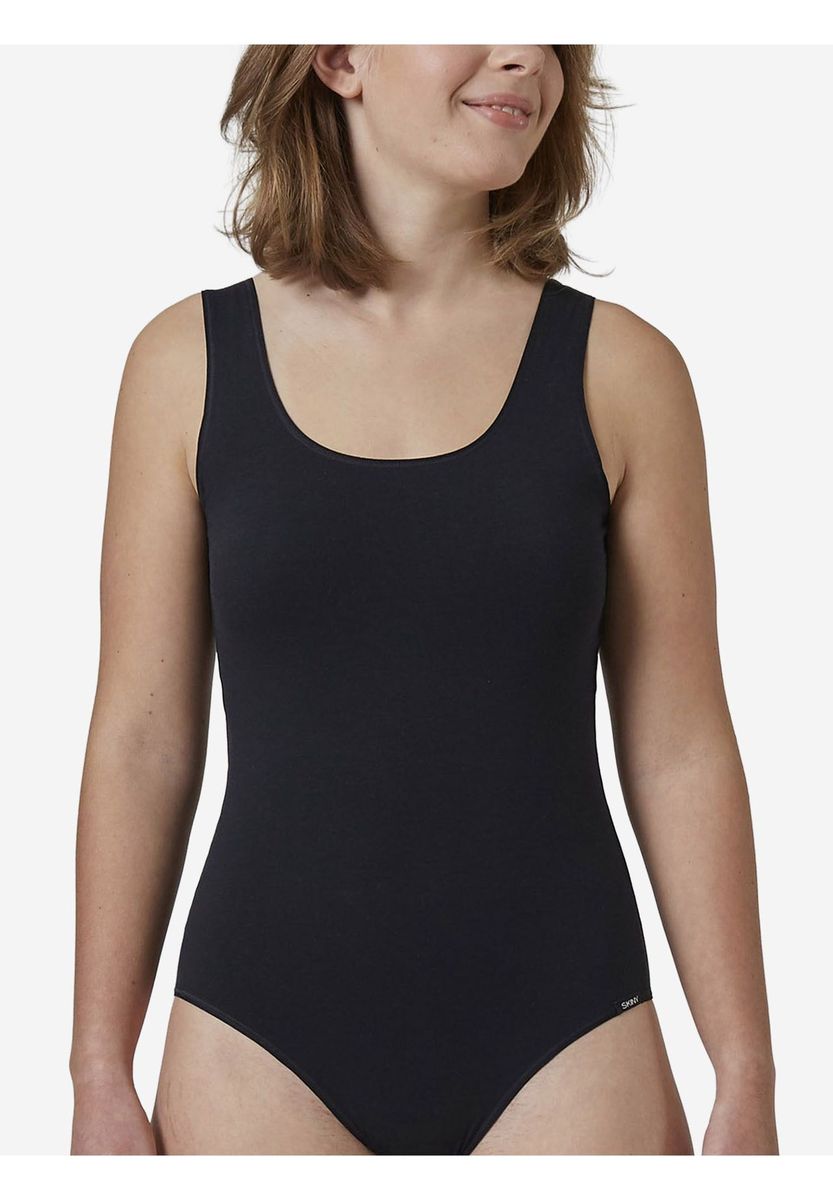 Ärmelloser Body aus Baumwollmischung