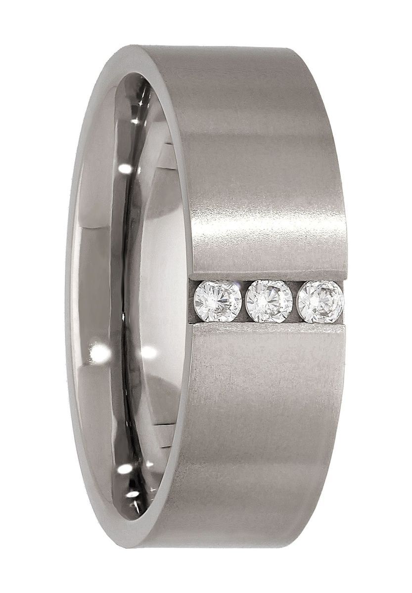 Titan Ring mit Zirkonia