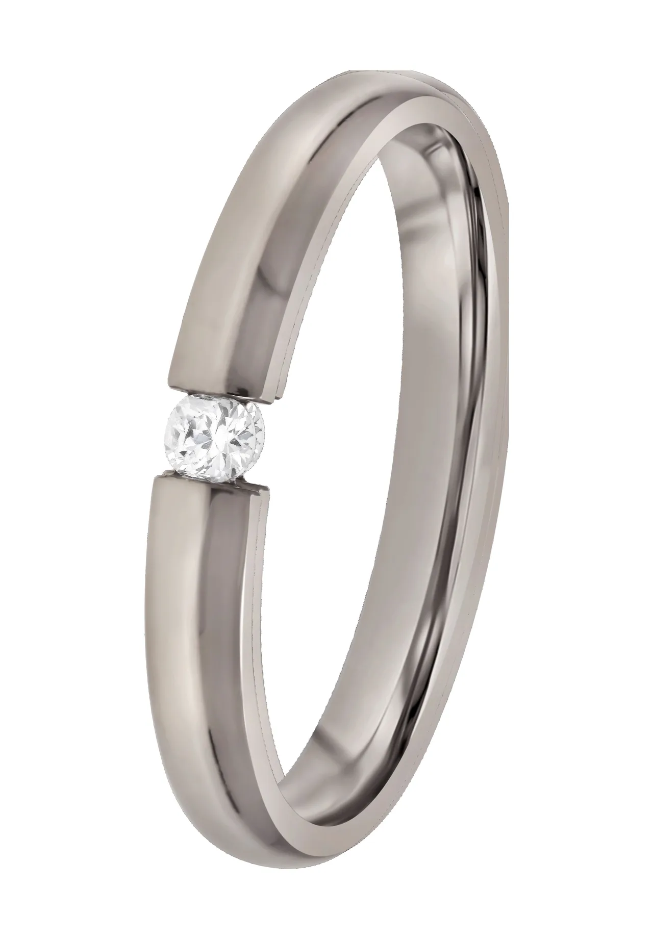 Titan Ring mit Zirkonia