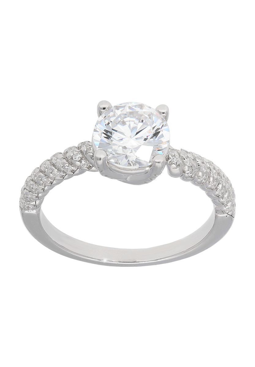 Funkelnder Zirkonia Silberring