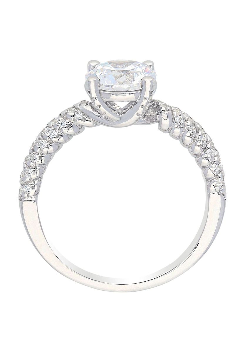 Funkelnder Zirkonia Silberring