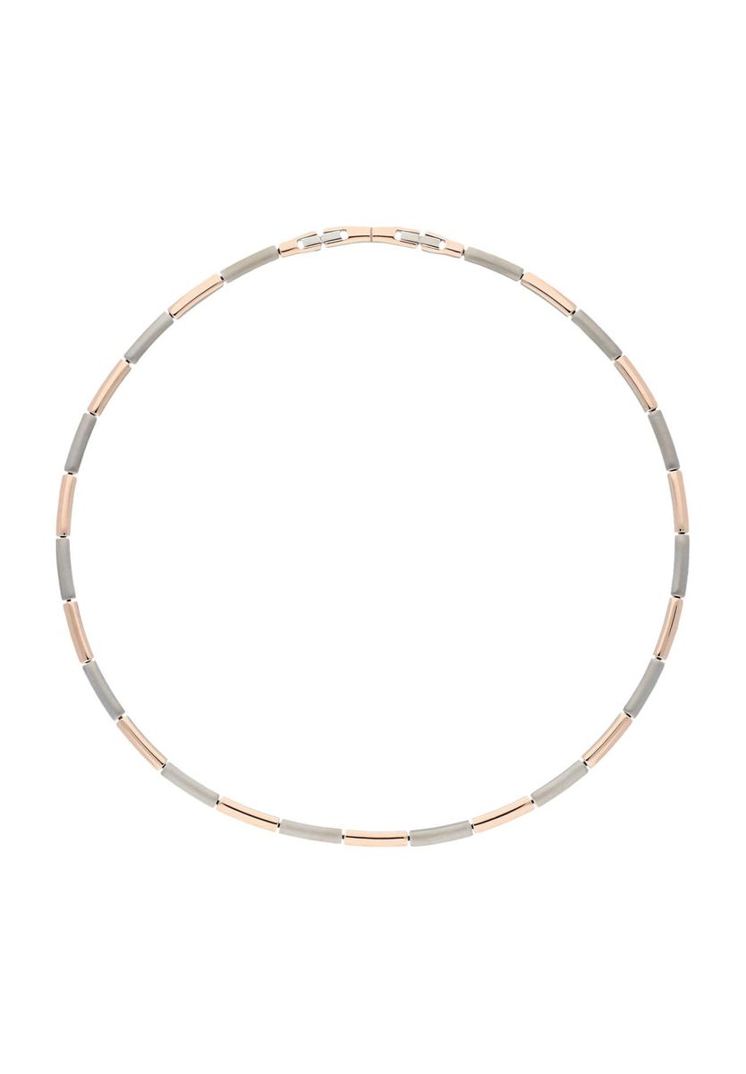 Zweifarbige Titan Gliederhalskette