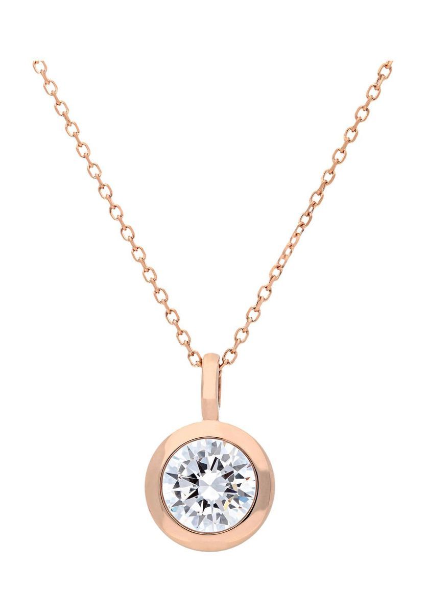 Roségoldene Halskette mit Edelstahl-Anhänger