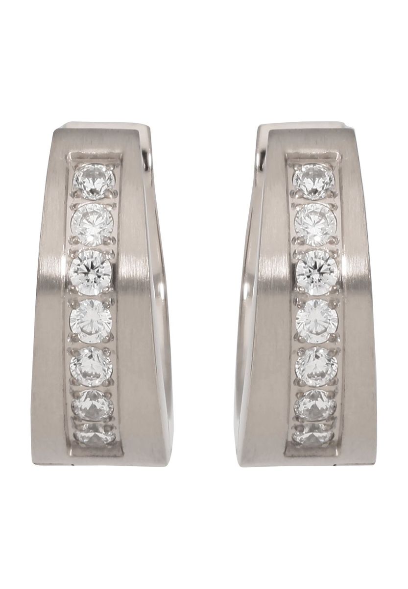 Funkelnde Creolen mit Zirkonia