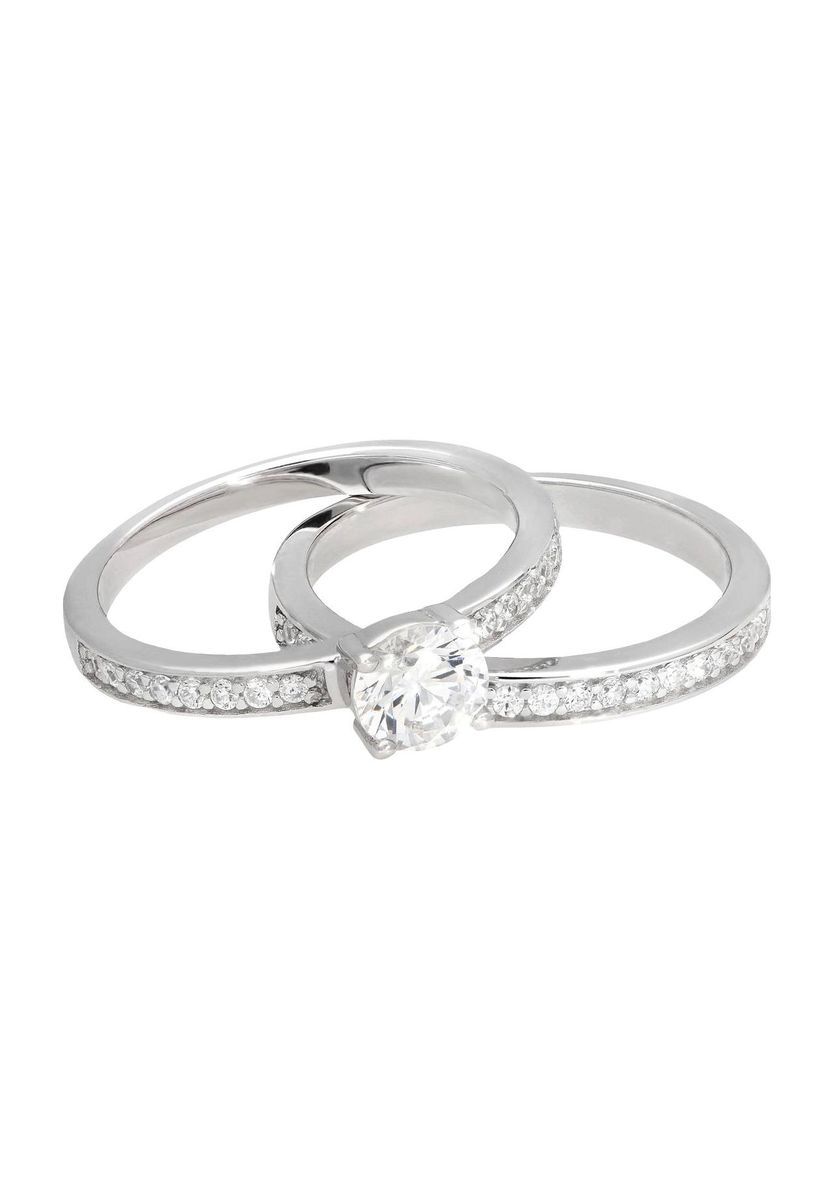 Elegantes Ringset aus Sterlingsilber