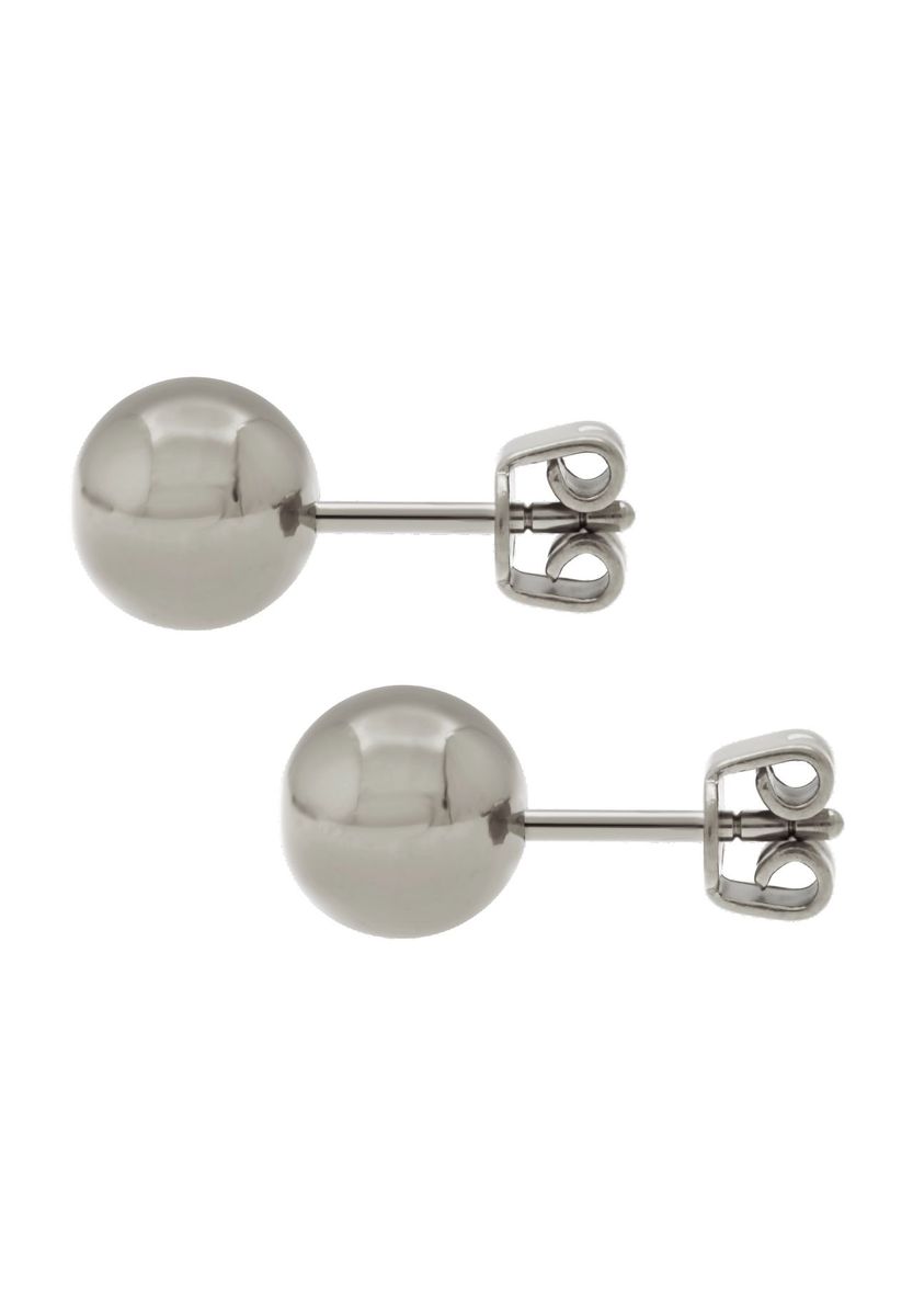 Minimalistische Runde Ohrstecker Titan Grau