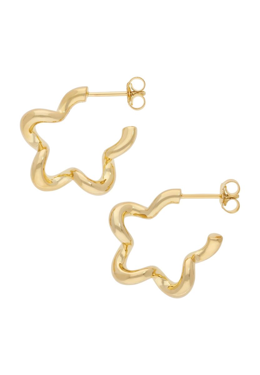 Verdrehte goldene Creolen