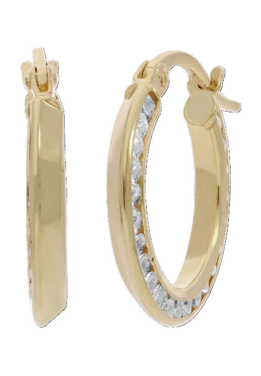 Vergoldete Sterlingsilber Creolen Ohrringe