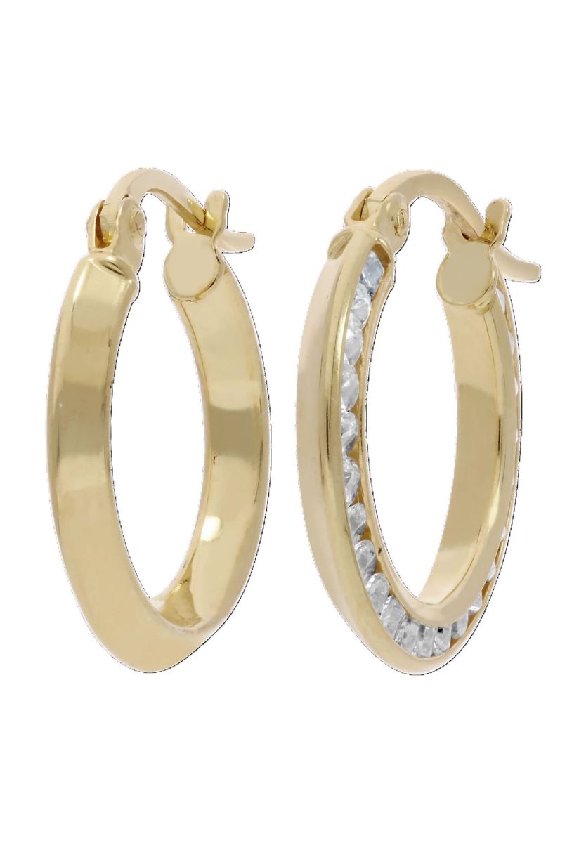 Vergoldete Sterlingsilber Creolen Ohrringe