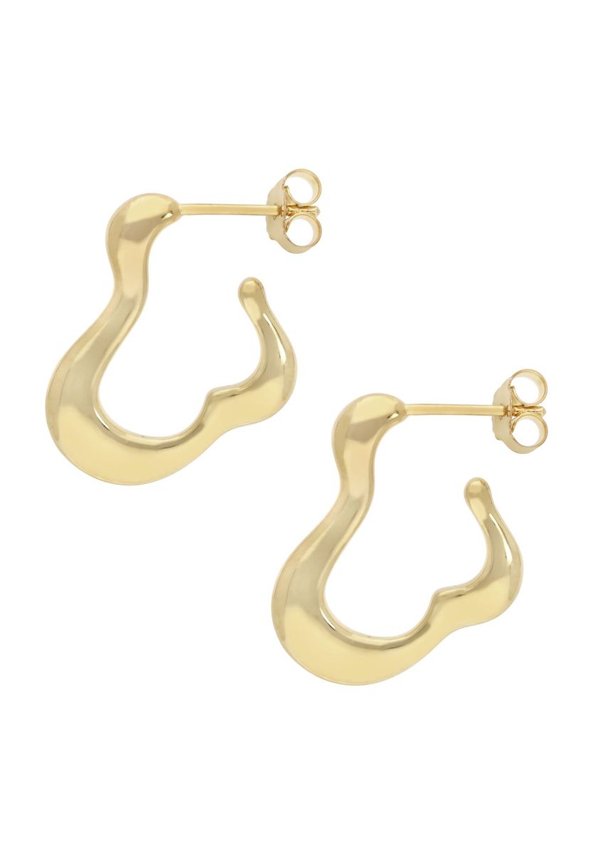 Skulpturale, vergoldete Creolen