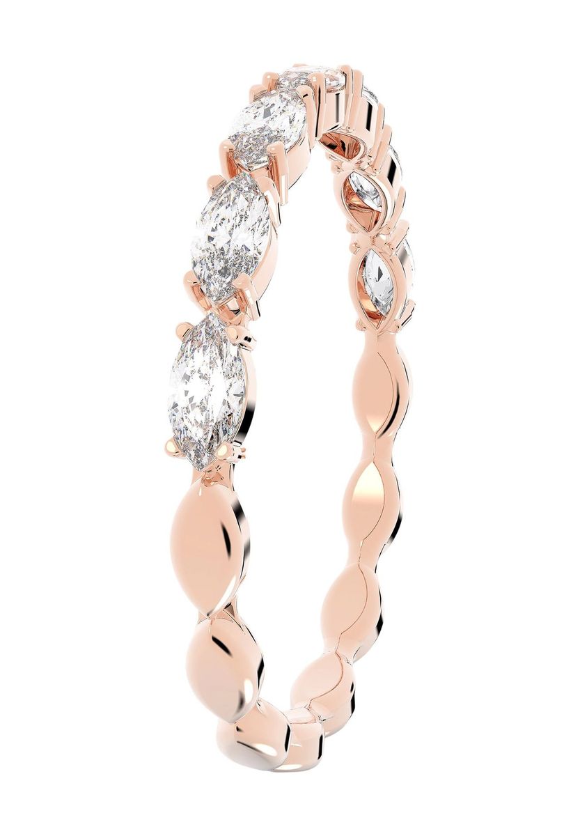 Roségold Marquise Kristall Memoire Ring