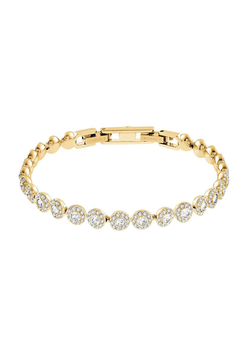 Elegantes goldfarbenes Kristallarmband