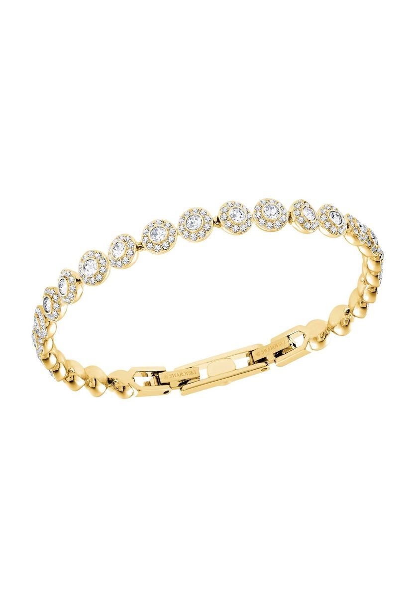 Elegantes goldfarbenes Kristallarmband