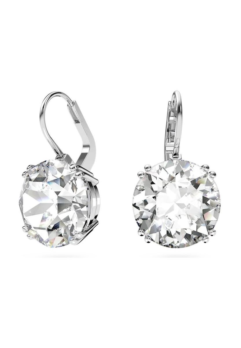 Funkelnde runde Kristall-Hängeohrringe