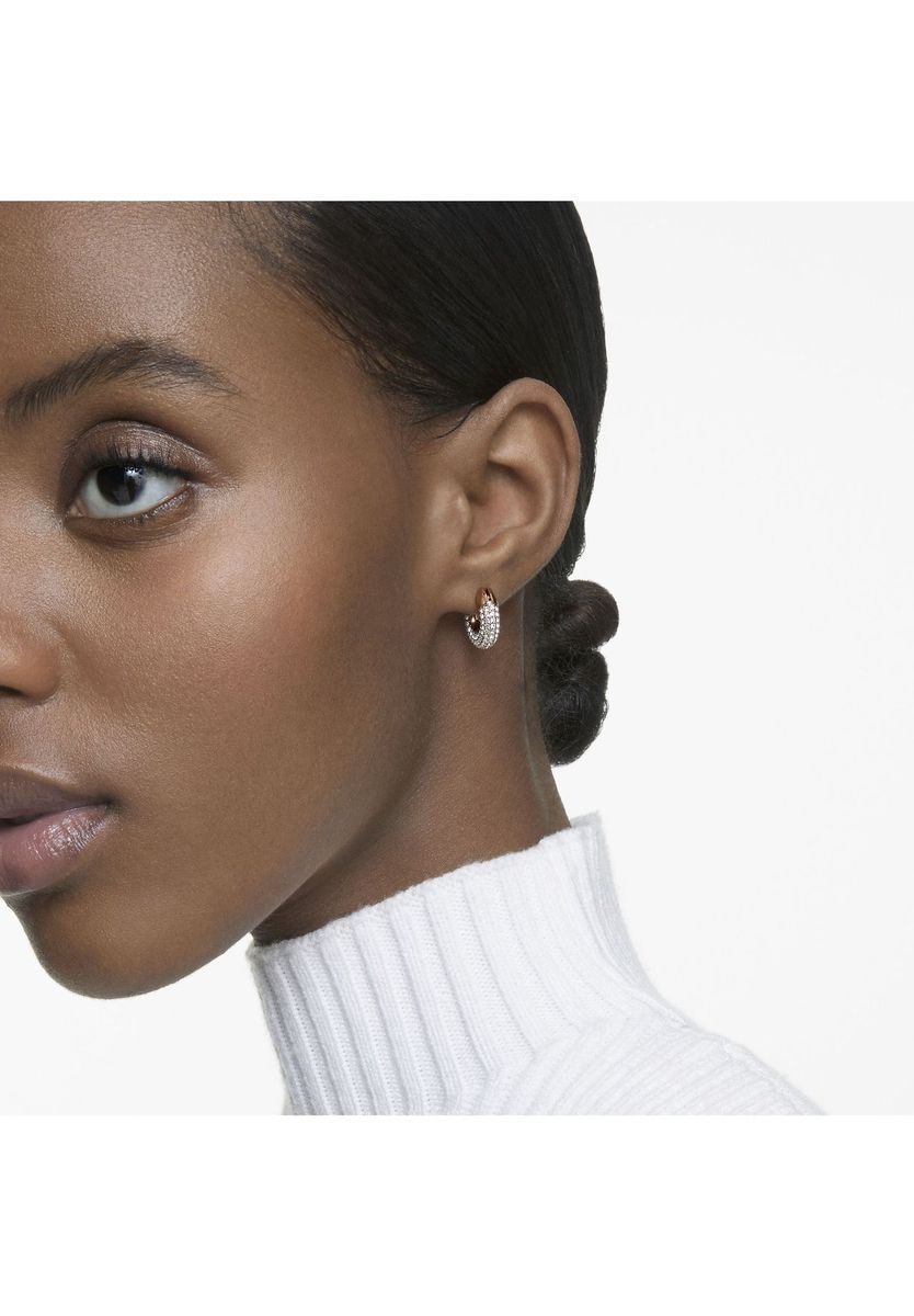 Roségold Kristall Pavé Creolen