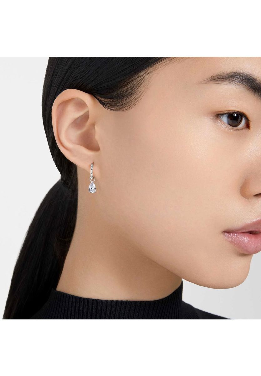 Tropfenförmige Kristall-Creolen mit Anhänger