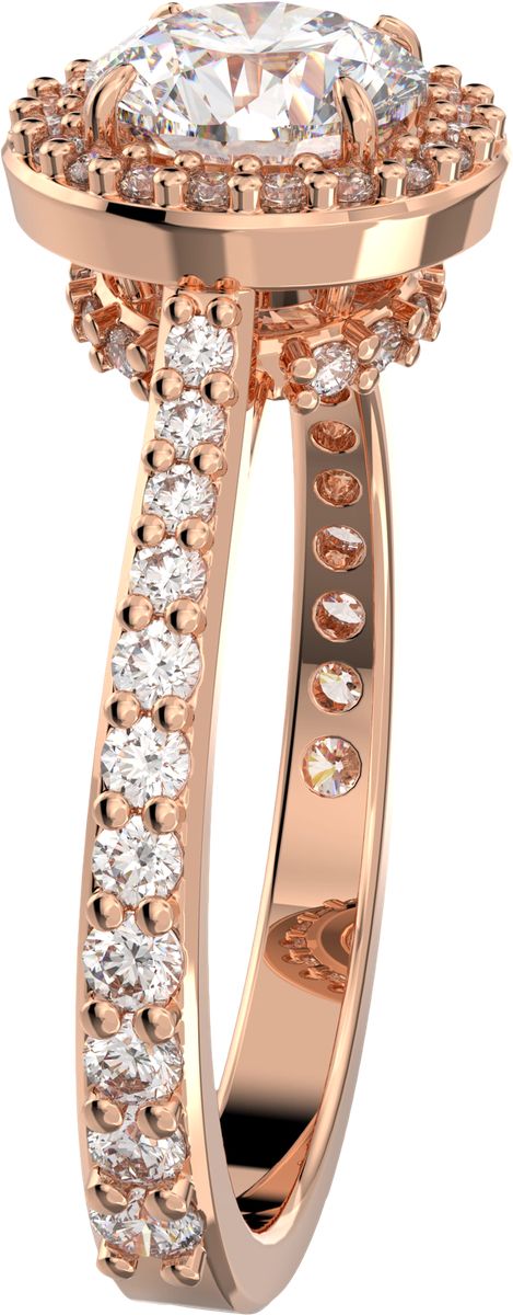 Eleganter Solitärring mit rundem Kristall