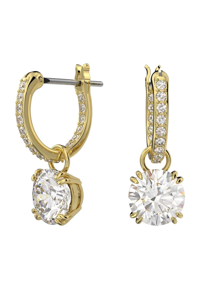 Goldfarbene Kristall Tropfen Creolen