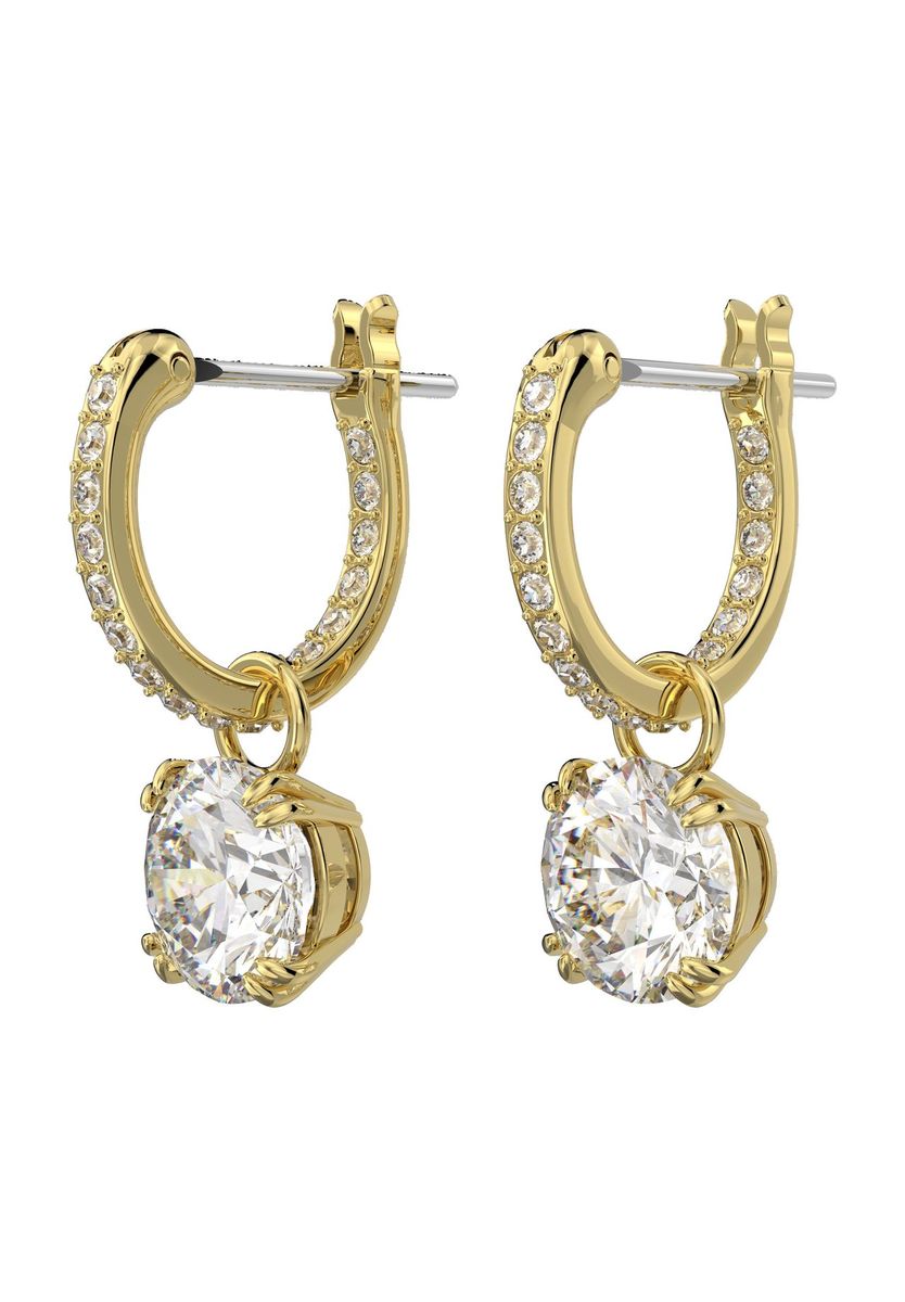 Goldfarbene Kristall Tropfen Creolen