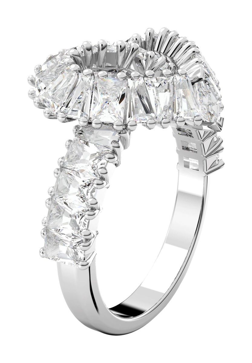 Herzförmiger Baguette-Schliff Kristallring