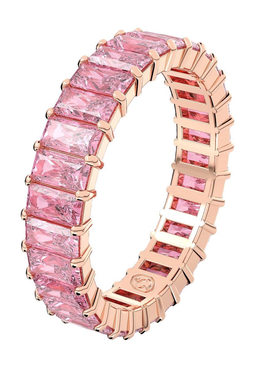 Ewigkeitsring mit pinkfarbenen Baguette-Kristallen