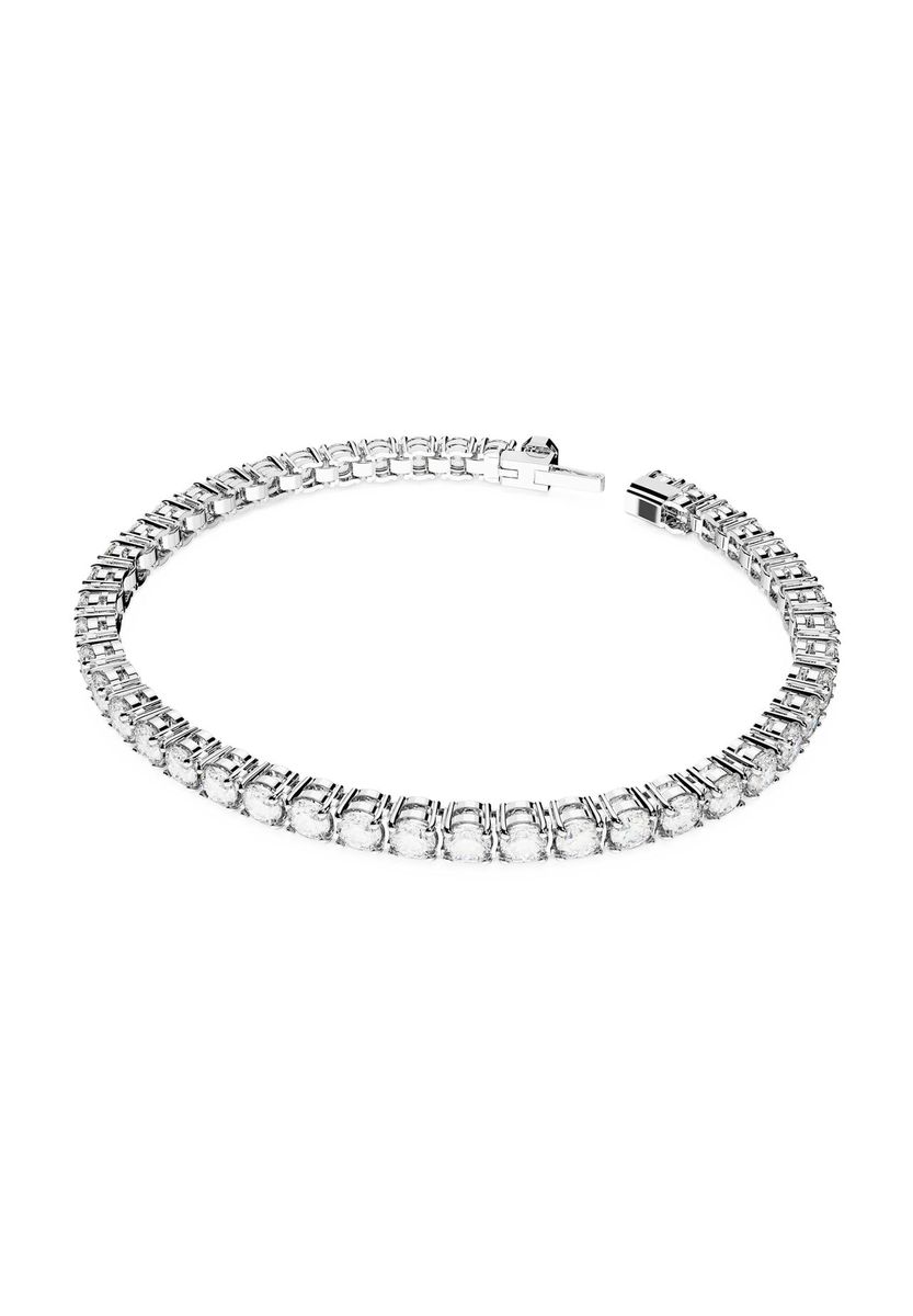 Kristallbesetztes silberfarbenes Armband