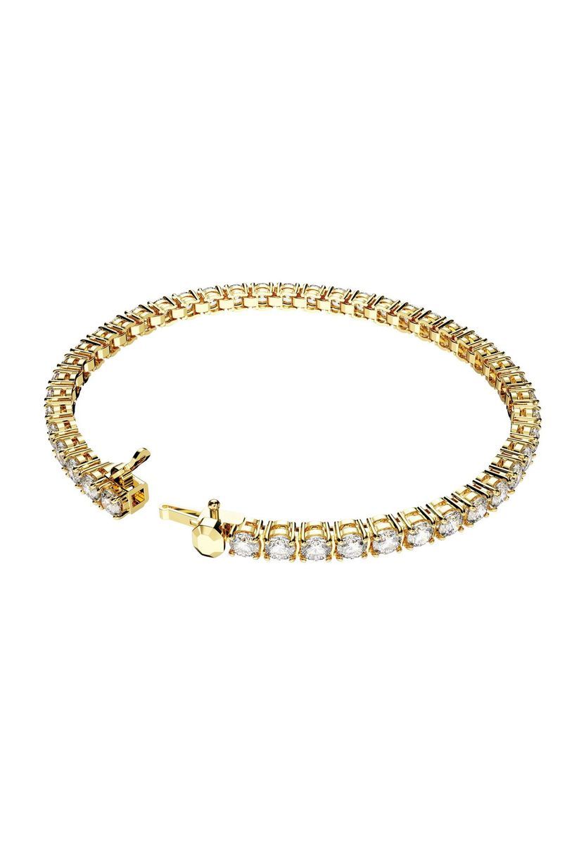 Goldfarbenes Kristall-Tennisarmband