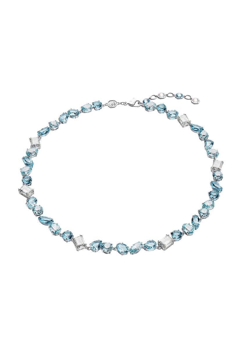 Zarte Kristallkette mit Silberton