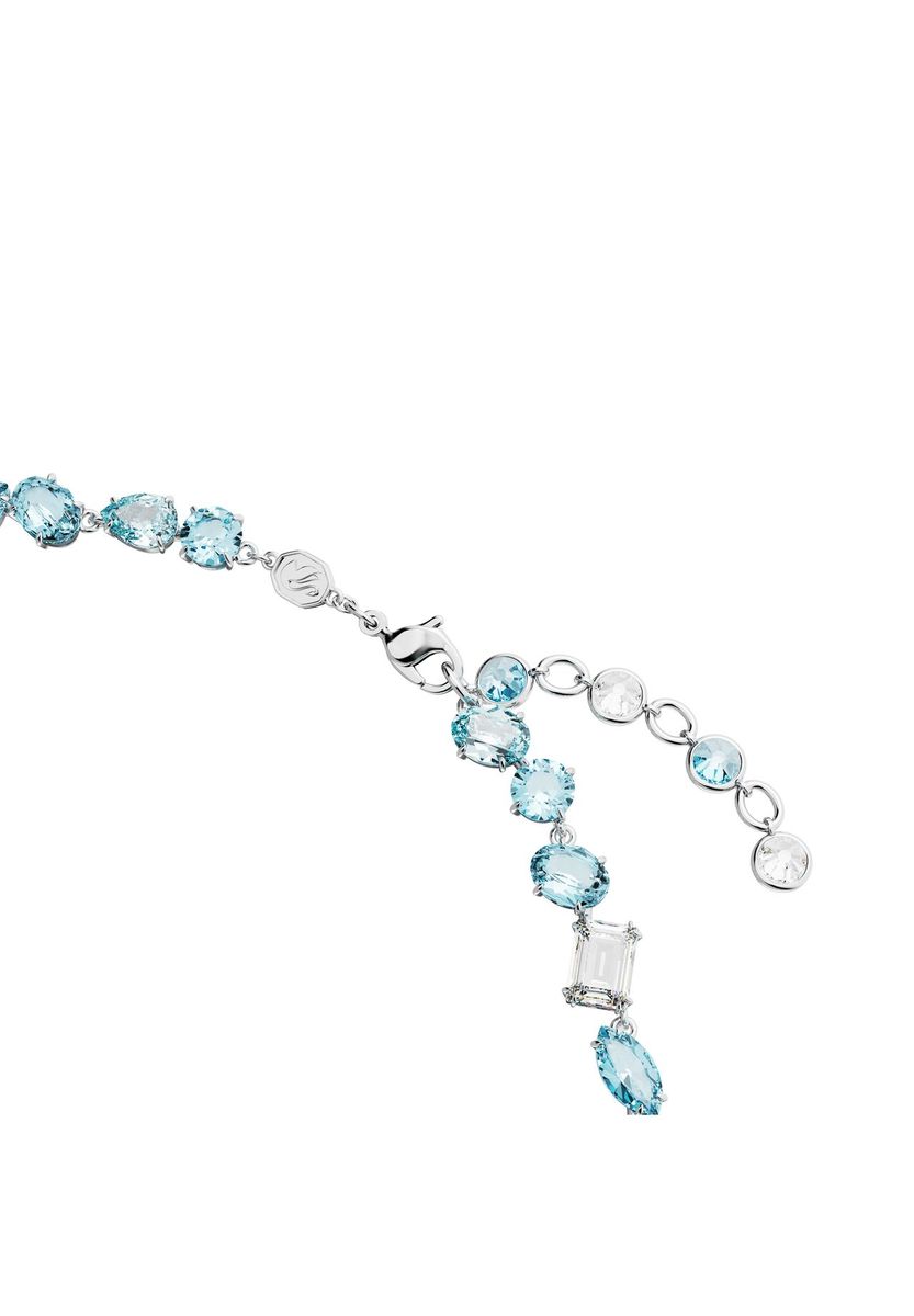 Zarte Kristallkette mit Silberton