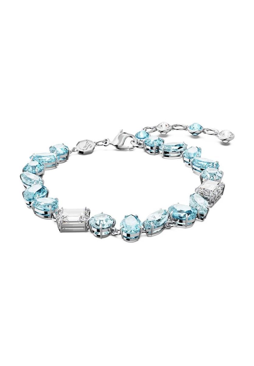 Zartes Kristallarmband mit Silberton