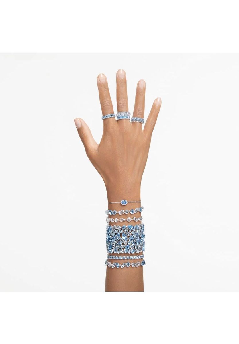 Zartes Kristallarmband mit Silberton