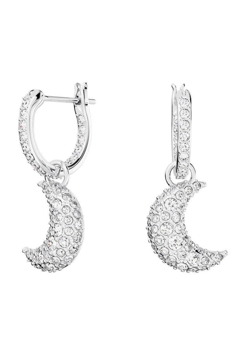 Funkelnde Kristall-Halbmond-Ohrringe