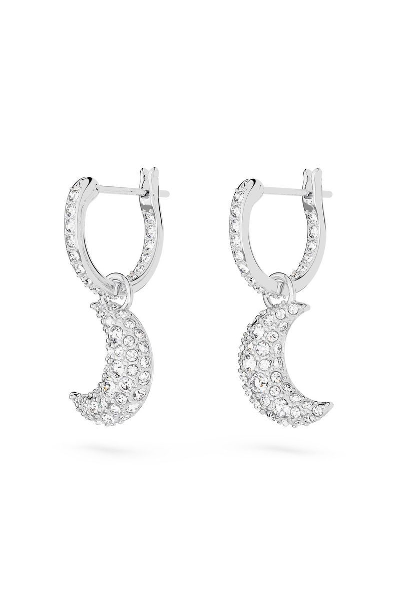 Funkelnde Kristall-Halbmond-Ohrringe