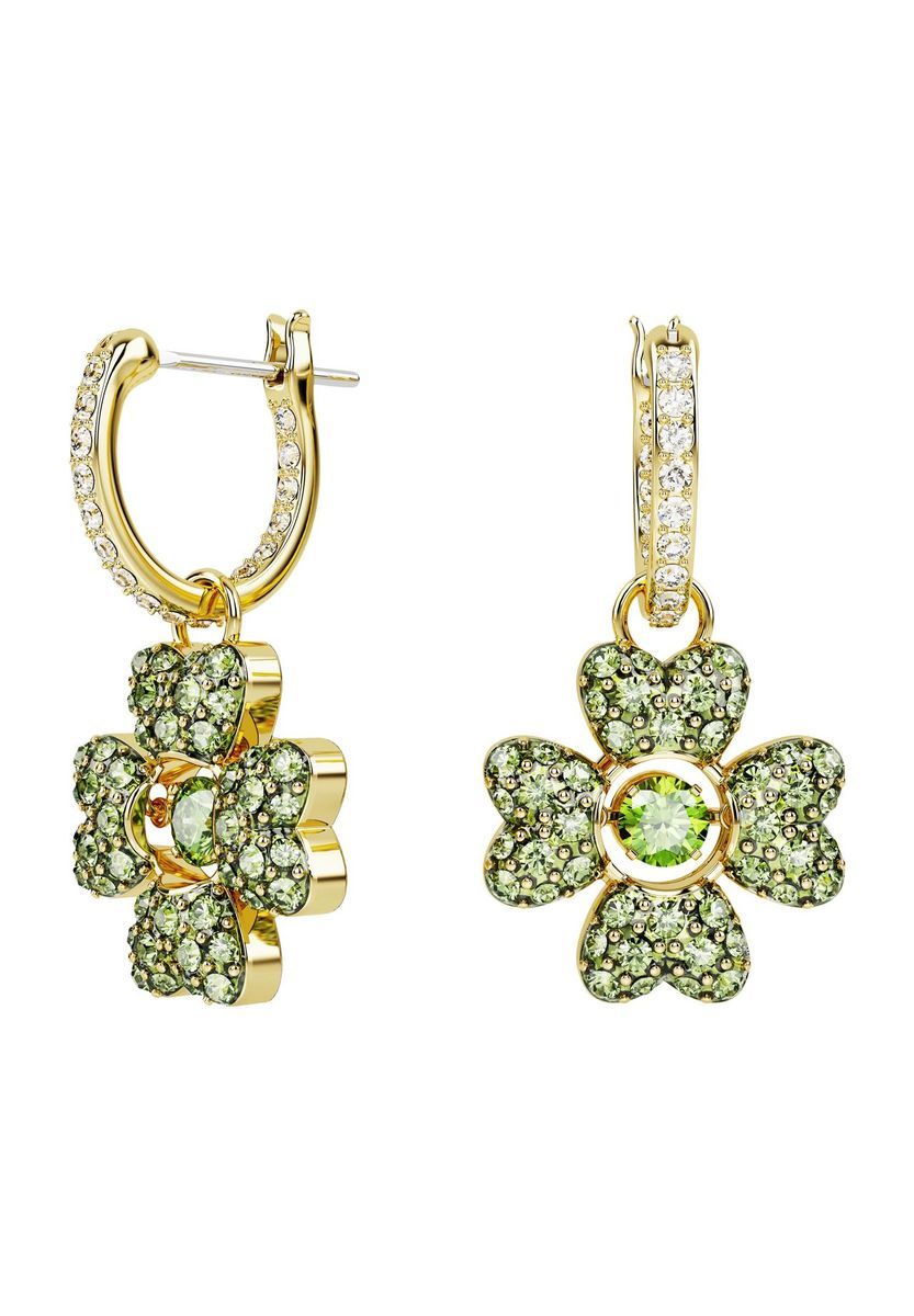 Glücksklee Goldton Hängeohrringe