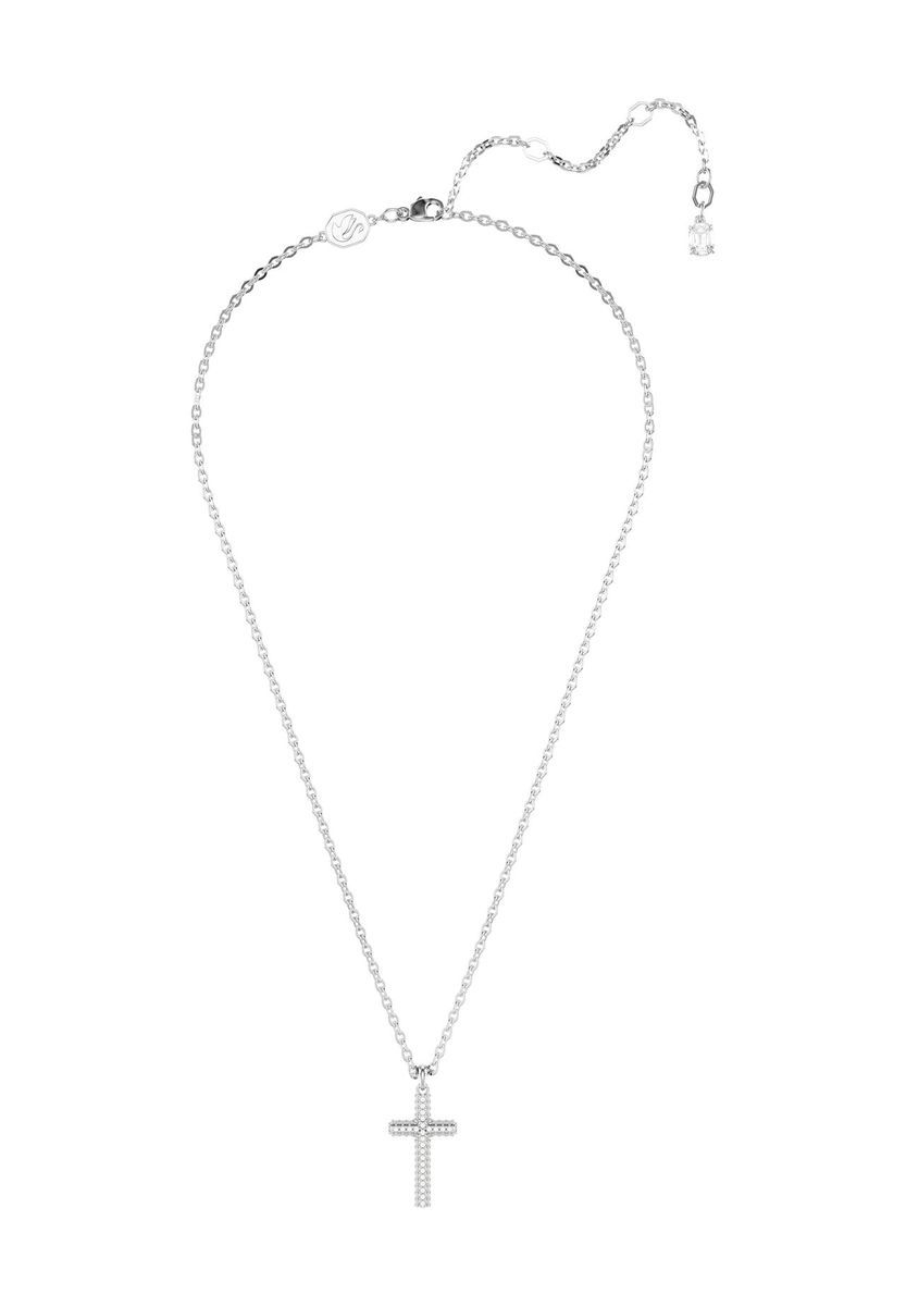 Elegante Halskette mit Kreuzanhänger in Silber