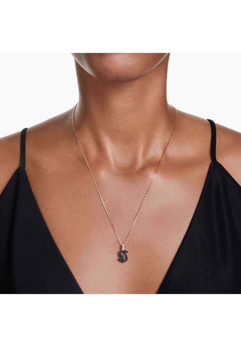 Elegante Roségoldene Schwan Anhänger Halskette