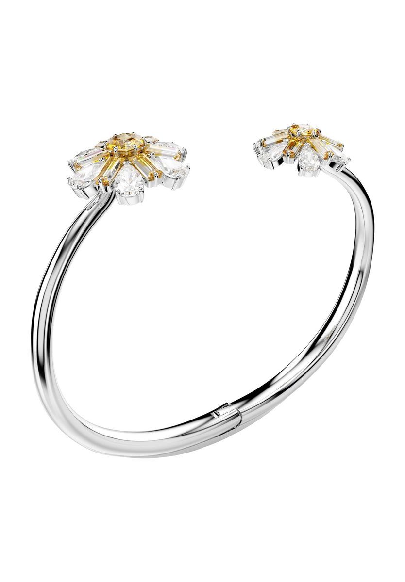 Floral Kristall Offener Armreif