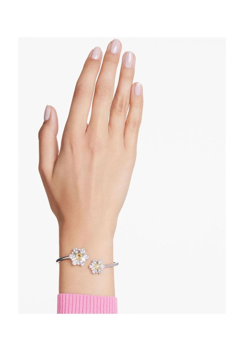 Floral Kristall Offener Armreif