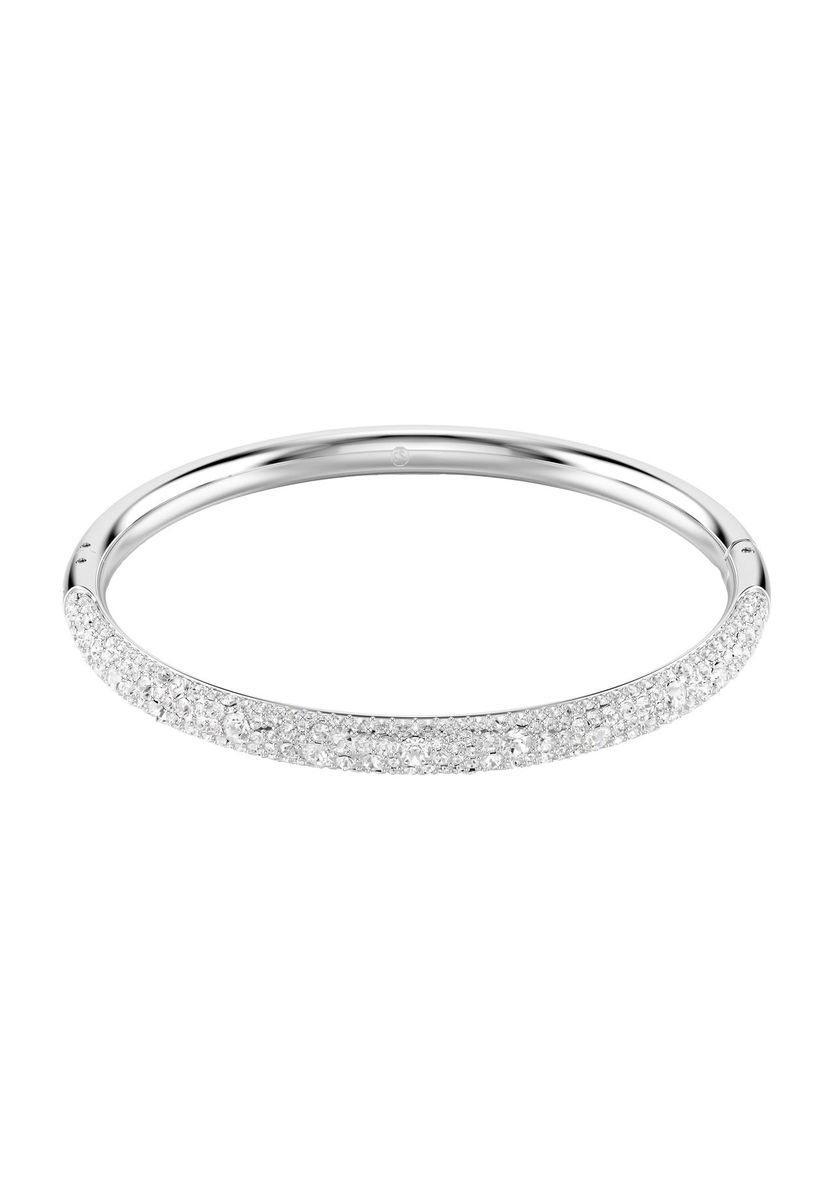 Funkelndes silberfarbenes Kristall-Armreif-Armband