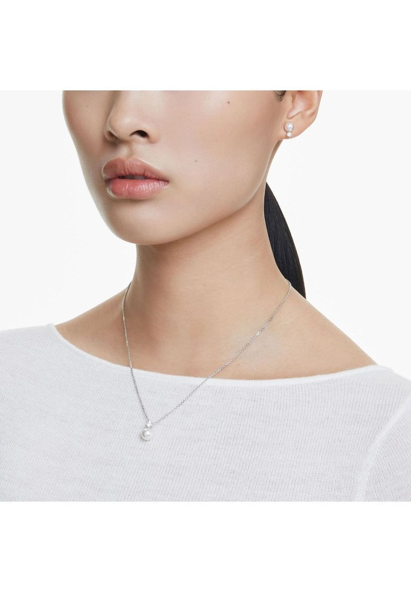 Perlenanhänger Halskette und Ohrstecker Set