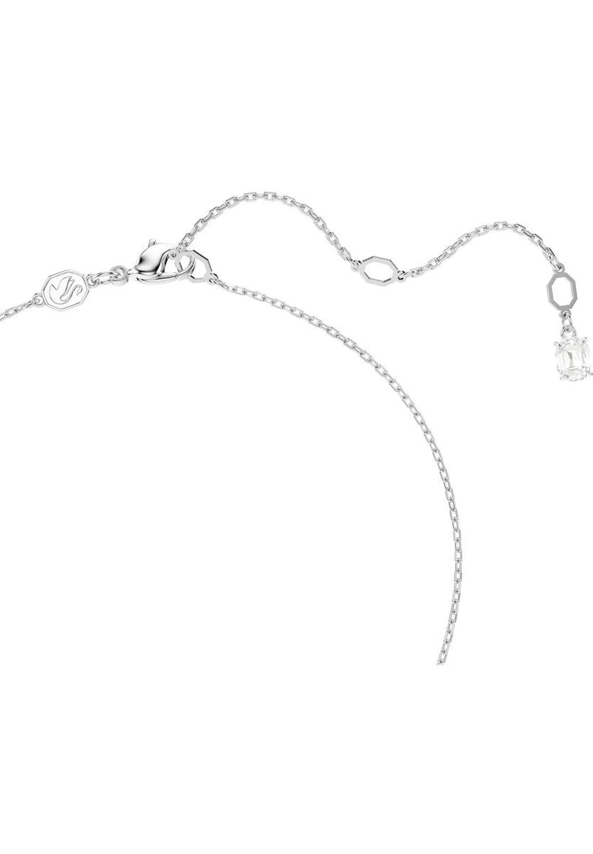 Funkelnde Silberne Halskette mit Blumenanhänger