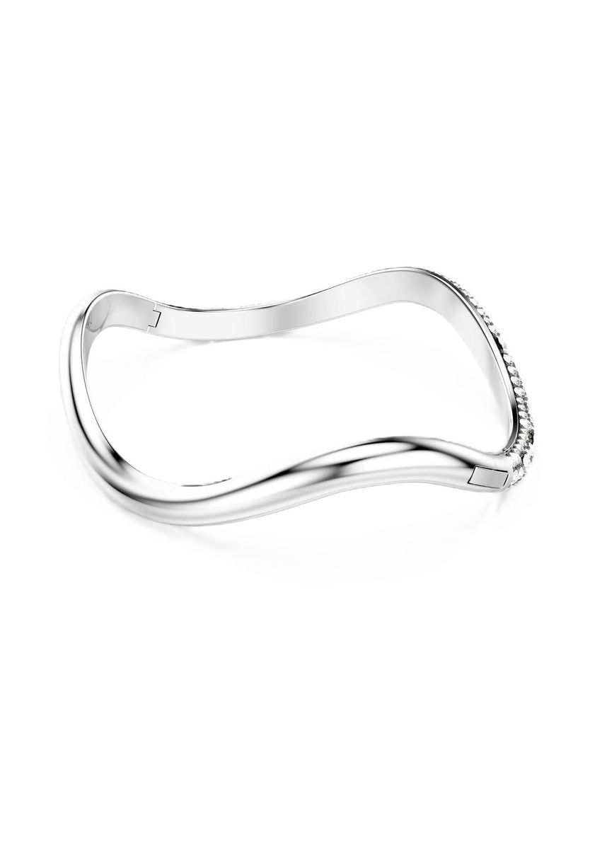 Kristall-Pavé Wellen Armreif