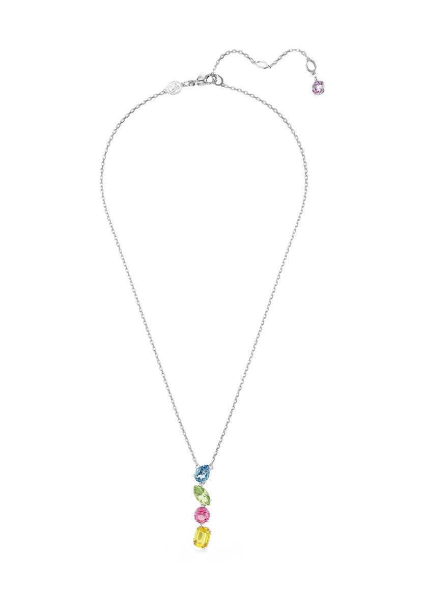 Bunte Kristall Tropfen Anhänger Halskette
