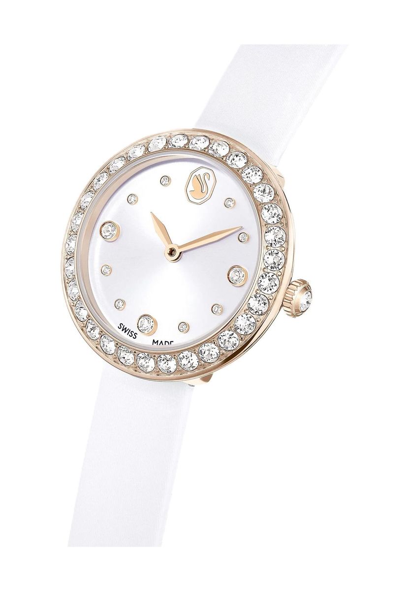 Kristallbesetzte Champagnergolduhr