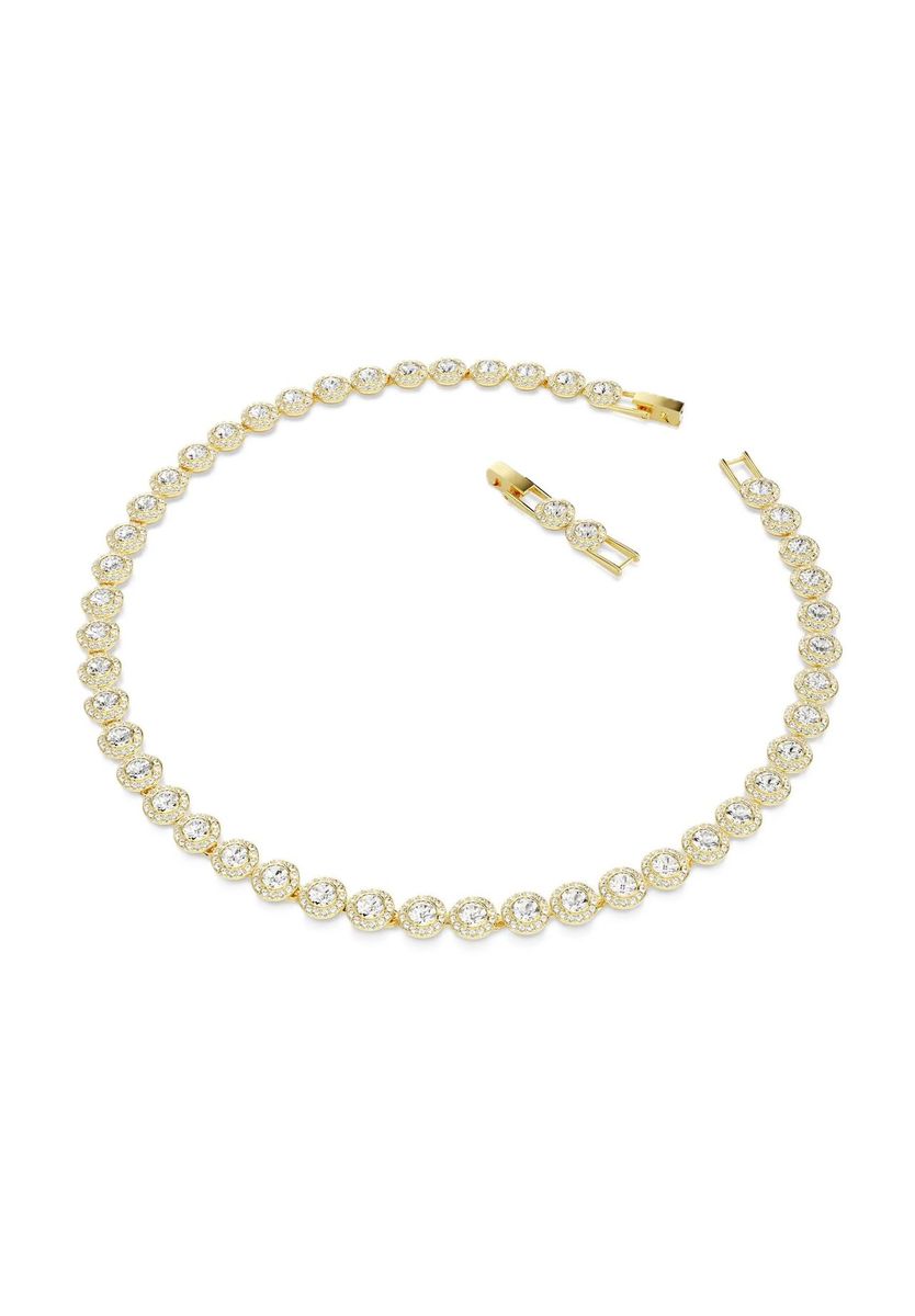 Kristall Halo Kette Goldton