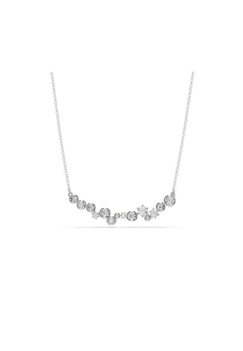 Silberne Halskette mit Kristallanhänger