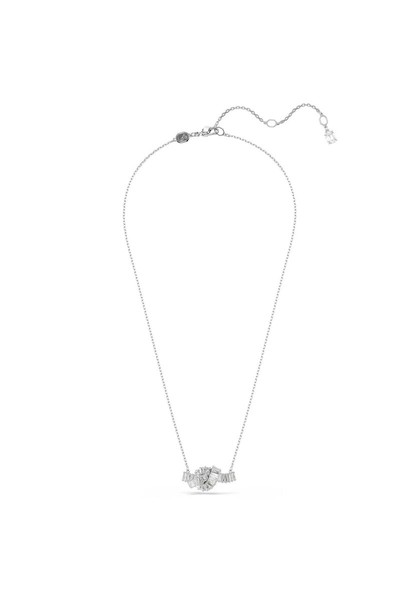 Eleganter silberfarbener Kristallknoten-Anhänger