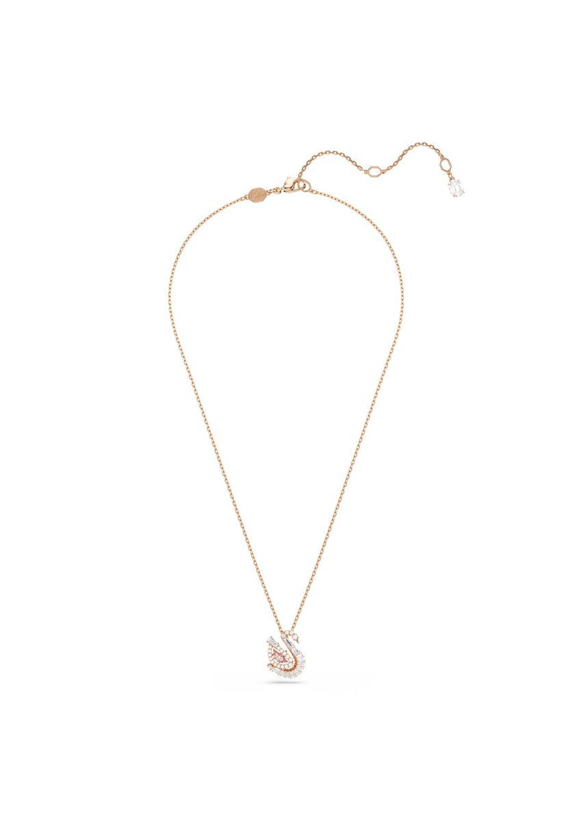 Roségoldene Schwan Anhänger Halskette