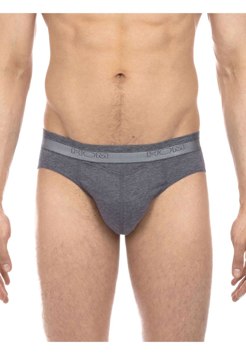 Herren Graue Slips mit Logo-Bund