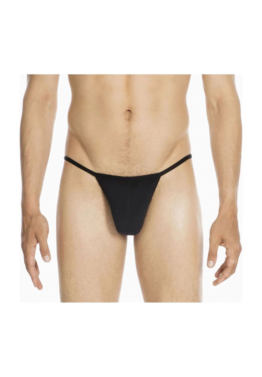 Minimalistischer schwarzer Mikrofaser-G-String